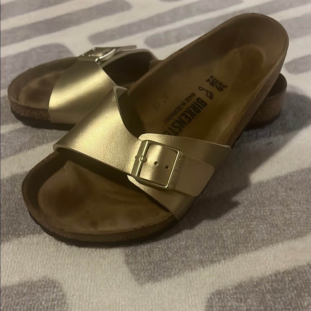 Birkenstock Women's Madrid Metallic Gold Sandals